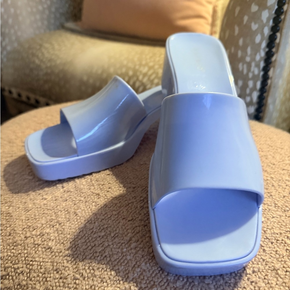 Women's Blue Slide Sandals